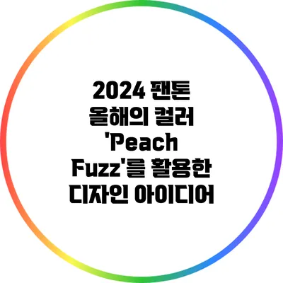 2024 팬톤 올해의 컬러 'Peach Fuzz'를 활용한 디자인 아이디어