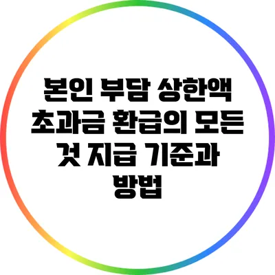 본인 부담 상한액 초과금 환급의 모든 것: 지급 기준과 방법