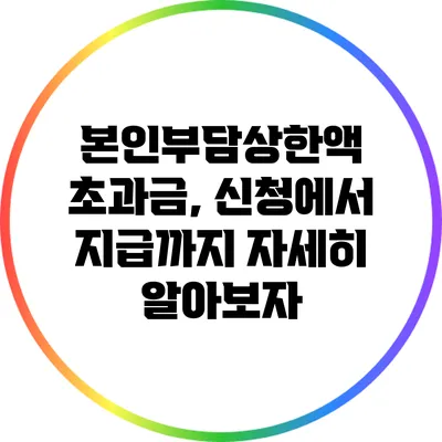본인부담상한액 초과금, 신청에서 지급까지 자세히 알아보자