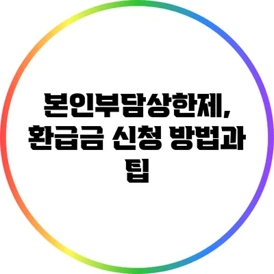 본인부담상한제, 환급금 신청 방법과 팁