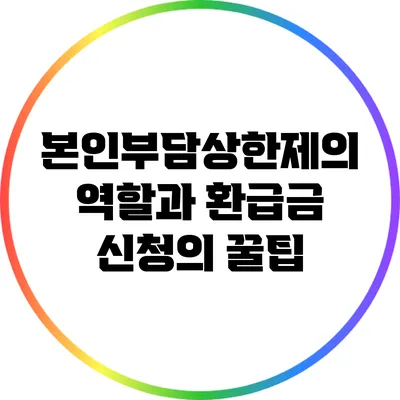 본인부담상한제의 역할과 환급금 신청의 꿀팁
