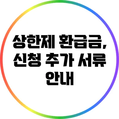 상한제 환급금, 신청 추가 서류 안내