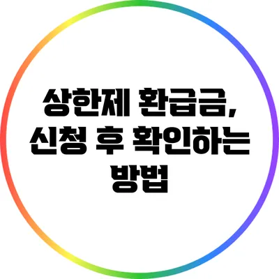 상한제 환급금, 신청 후 확인하는 방법