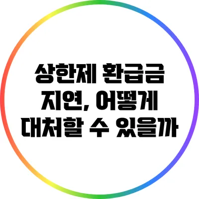 상한제 환급금 지연, 어떻게 대처할 수 있을까?