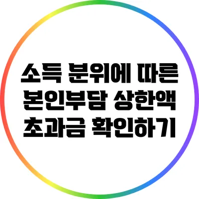 소득 분위에 따른 본인부담 상한액 초과금 확인하기