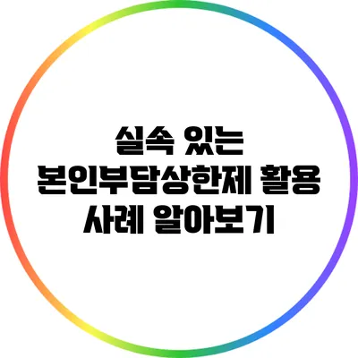 실속 있는 본인부담상한제 활용 사례 알아보기