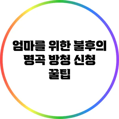엄마를 위한 불후의 명곡 방청 신청 꿀팁