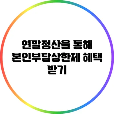 연말정산을 통해 본인부담상한제 혜택 받기