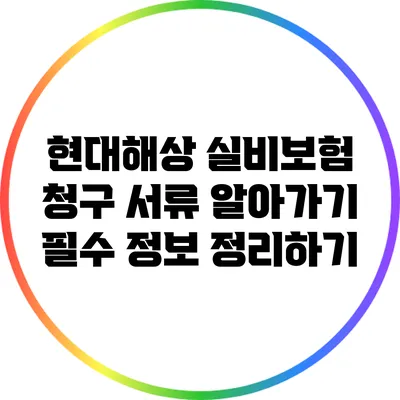 현대해상 실비보험 청구 서류 알아가기: 필수 정보 정리하기