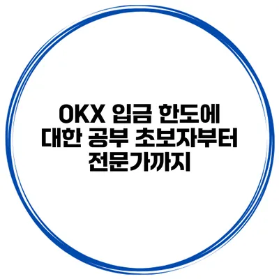 OKX 입금 한도에 대한 공부 초보자부터 전문가까지