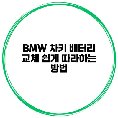 BMW 차키 배터리 교체 쉽게 따라하는 방법