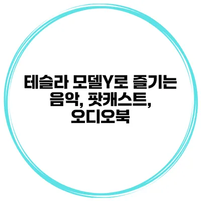 테슬라 모델Y로 즐기는 음악, 팟캐스트, 오디오북